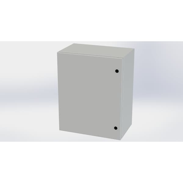 1/4 Turn Latch Electrical Enclosures, 20 in H, 10 in D, 16 in W, NEMA 3R, 4, 12, 13, Carbon Steel